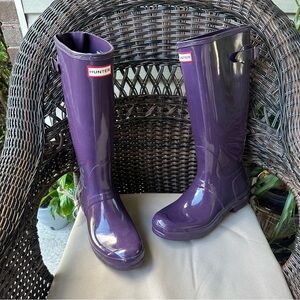 Purple Urchin Tall Adjustable Hunter Boots 11